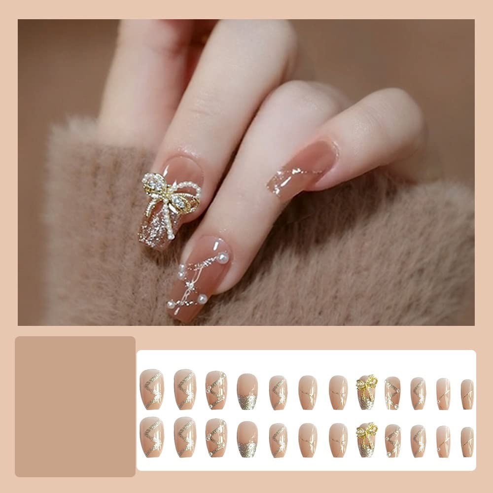 Secret Lives Acrylic Press on Nails Reusable Artificial Designer 24 Fake Nails