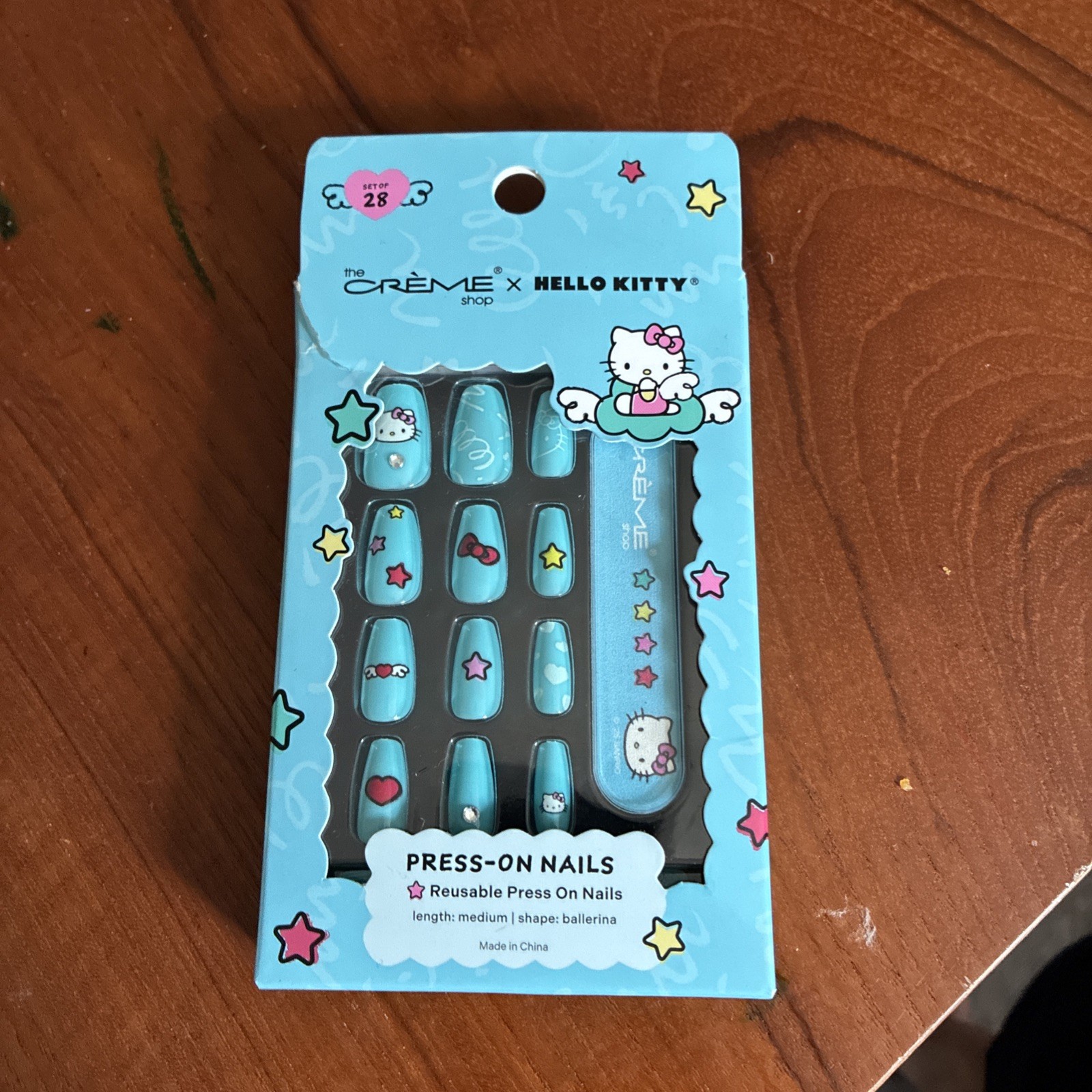 The Crème Shop Press-On Nails Kit Hello Kitty Set Of 28 New