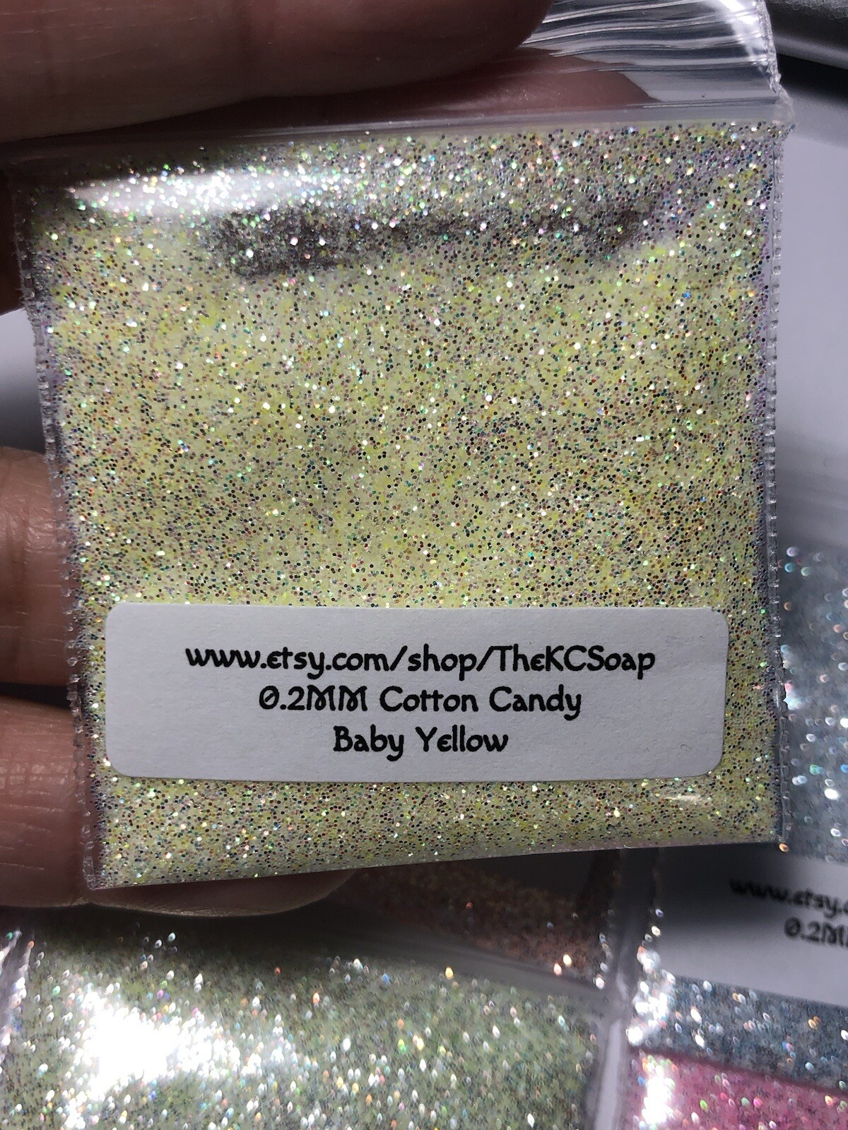 5g 0.2mm Baby Yellow Cotton Candy Nail Glitter Acrylic Gel Nail Art Craft