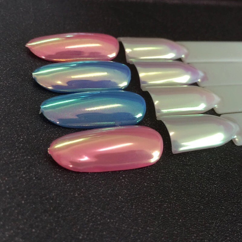 AURORA UNICORN CHROME POWDER Nail AB NEON MIRROR Effect RAINBOW Crystal (Opal 1)