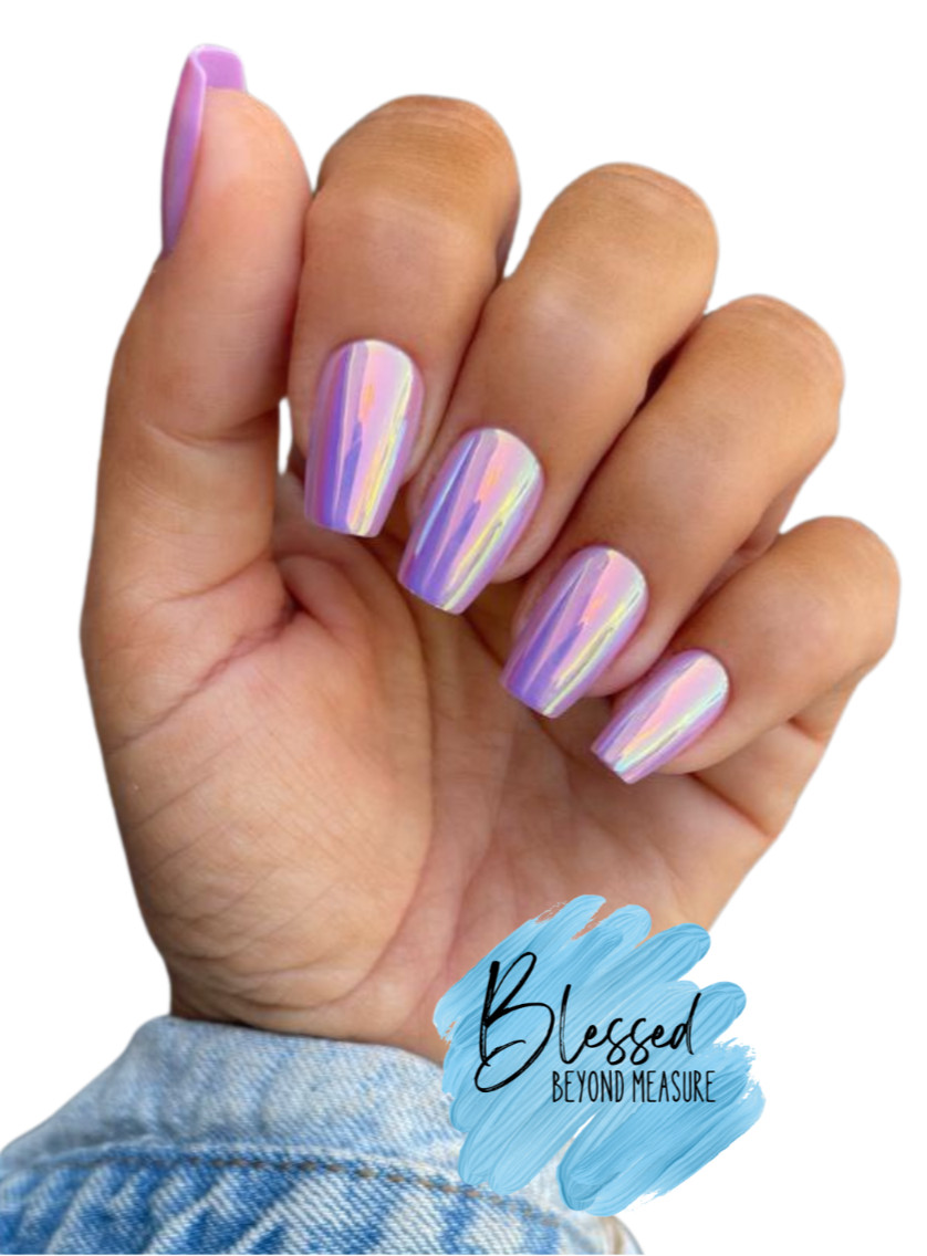 Red Aspen Press On Nails~A Hui Hou, Ailea Medium Coffin Purple Shiny