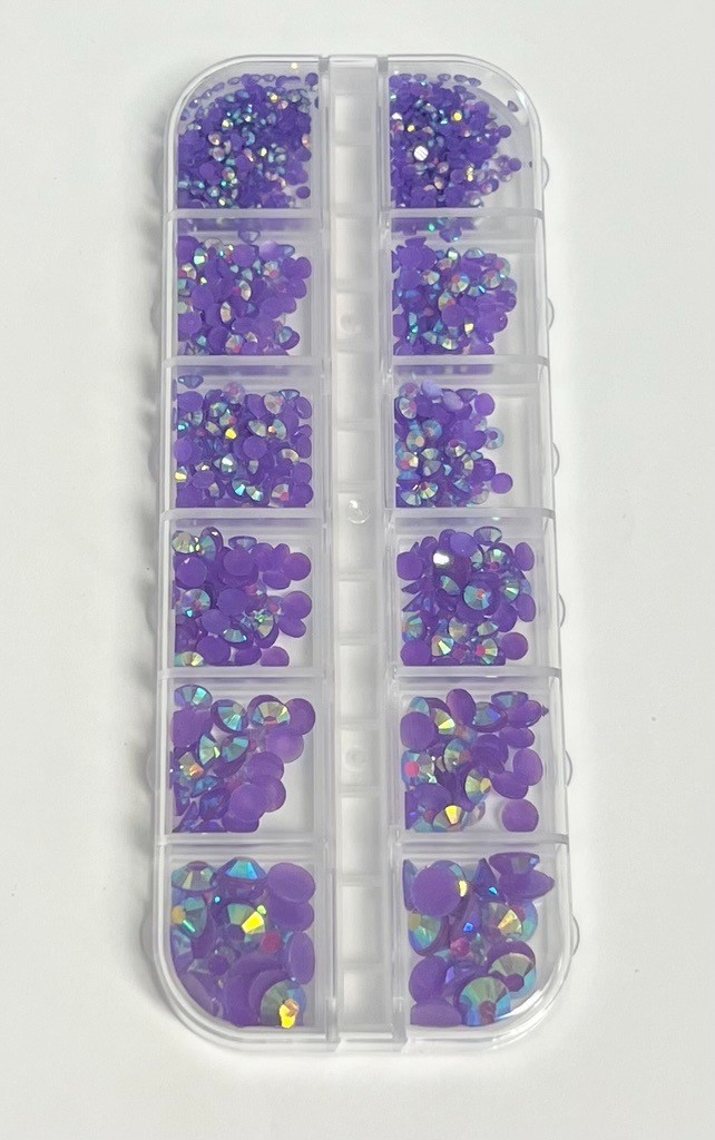 Multicolor Resin Rhinestones Flat Back Round Jewelry Crafting Gems Multipack Kit