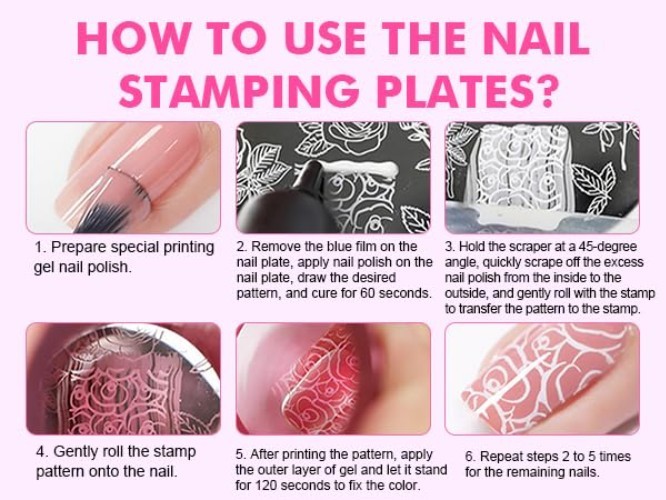 Nail Stamping Plates Set 12pcs Nail Plates 1stamper 1scraper 1storage bag Nai…