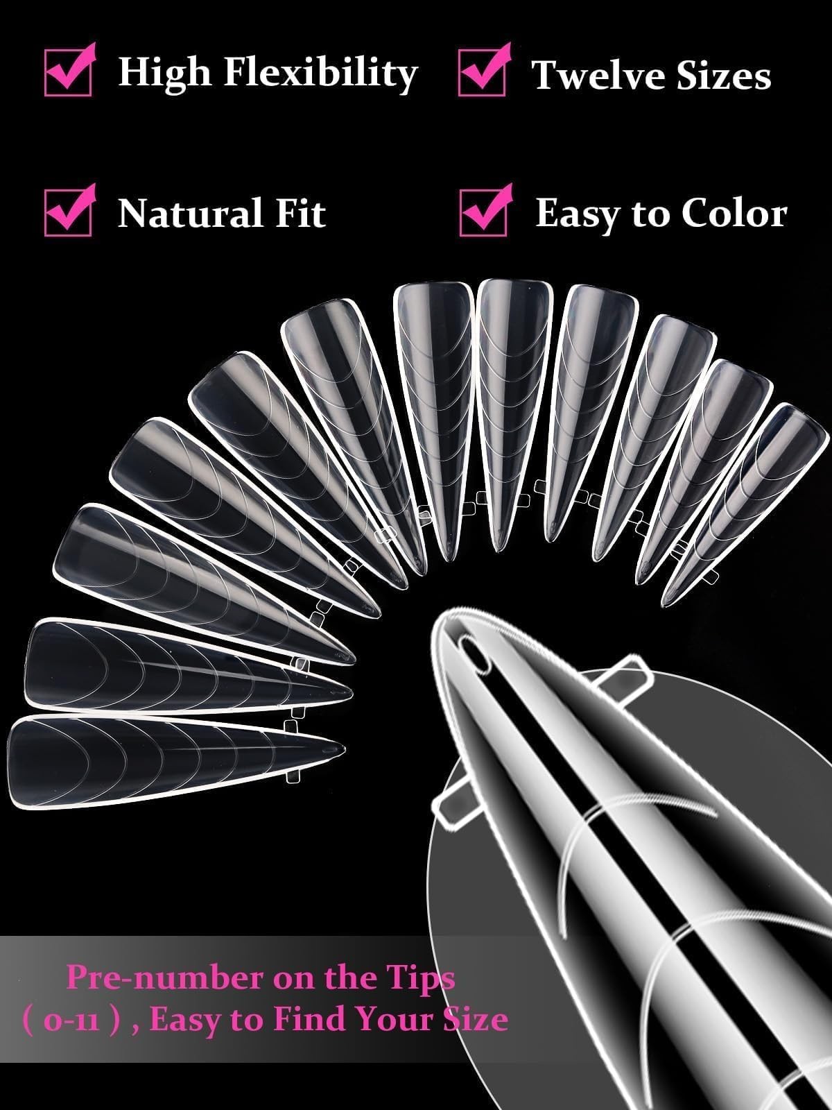 Dual Nail Forms for Poly Extension Gel 120 PCS