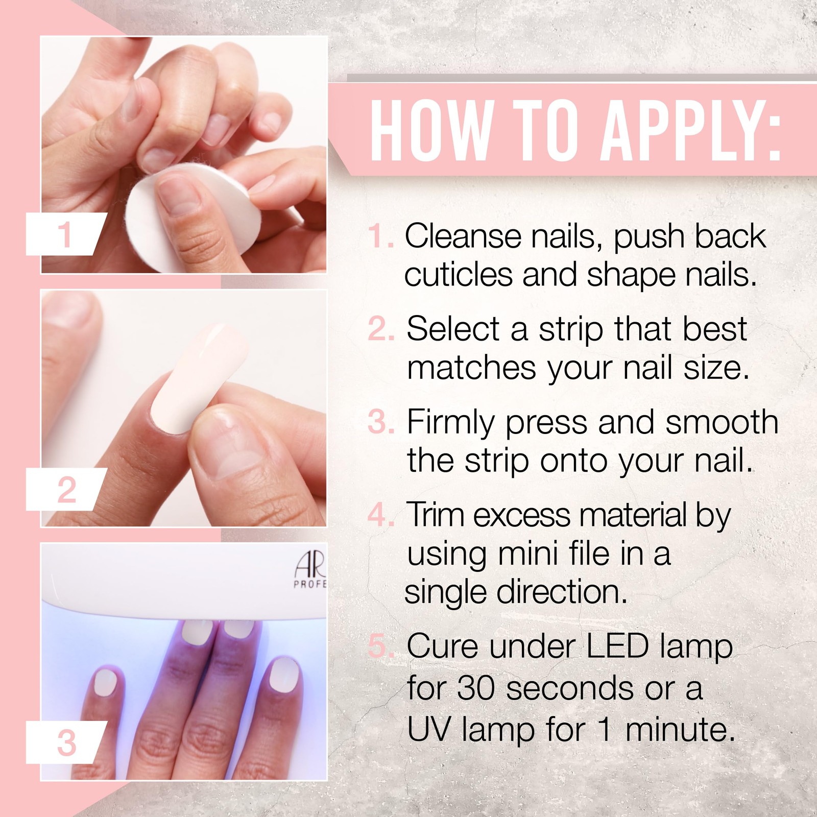Ardell Nail Addict Gel Nail Strips, Cupids Arrow