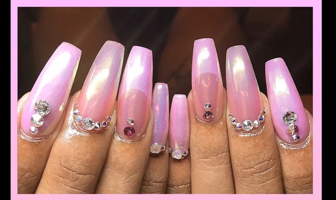 AURORA CANDY PINK Chrome Unicorn Nail Powder Mermaid AB MIRROR Effect RAINBOW