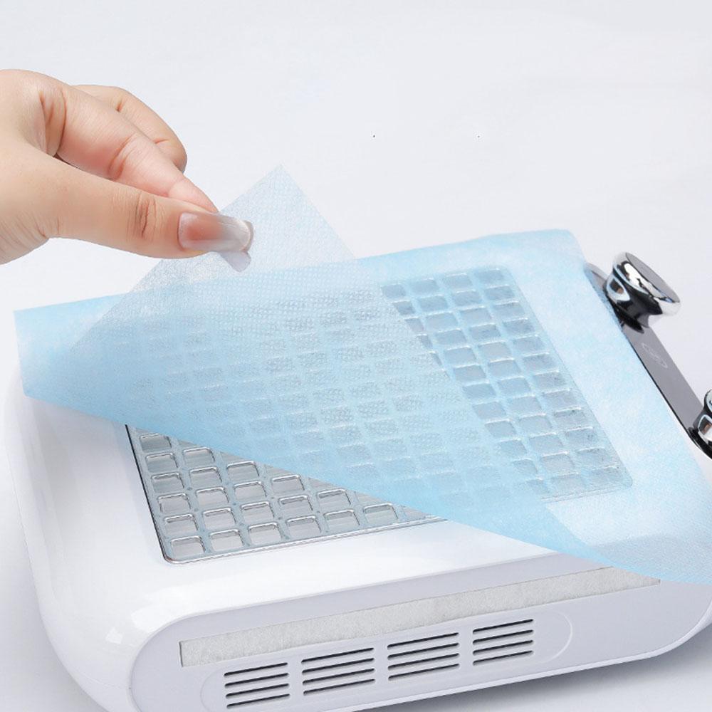 100pcs Disposable Nail Art Vacuum Dust Collector Non-woven Filter Paper Pink Blu