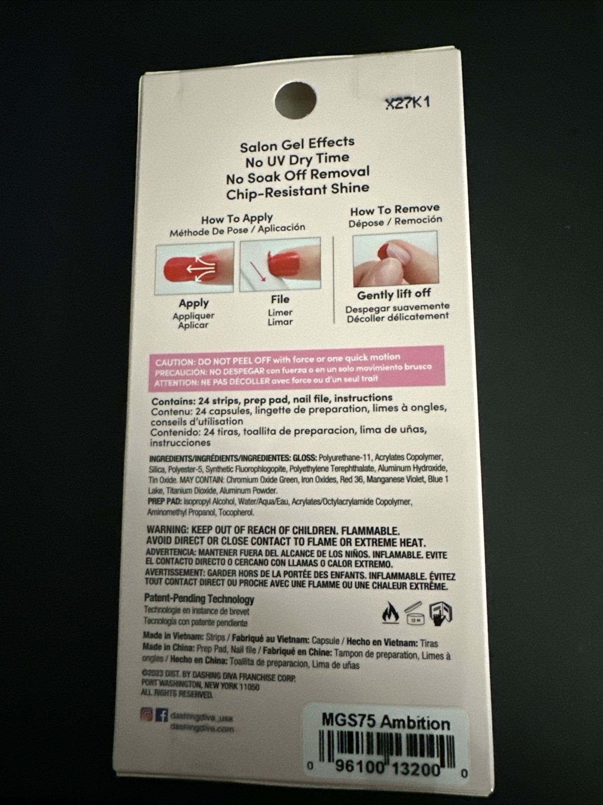 Dashing Diva Gloss Ultra-Shine Gel Palette 24 nail strips lasts up to 14 days