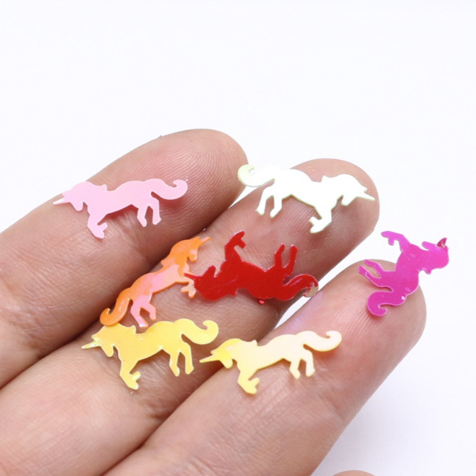 50 Gram Mixed Color Unicorn 20X10mm Sequins Loose Tiny Nail Art Tips Craft
