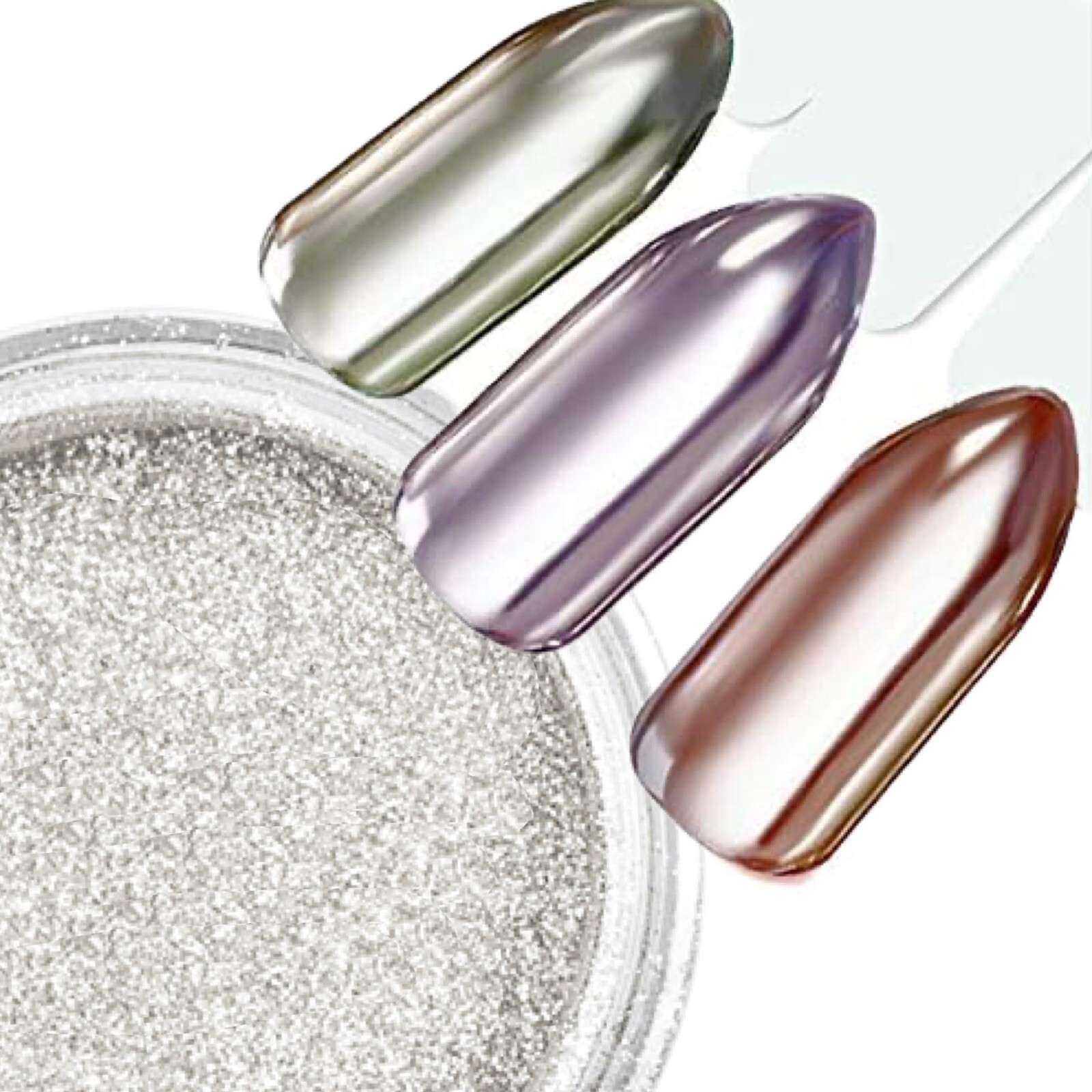 Mirror Chrome Nail Powder 10ml Pot 4g Shiny Metallic Effect DIY Wholesale Nails
