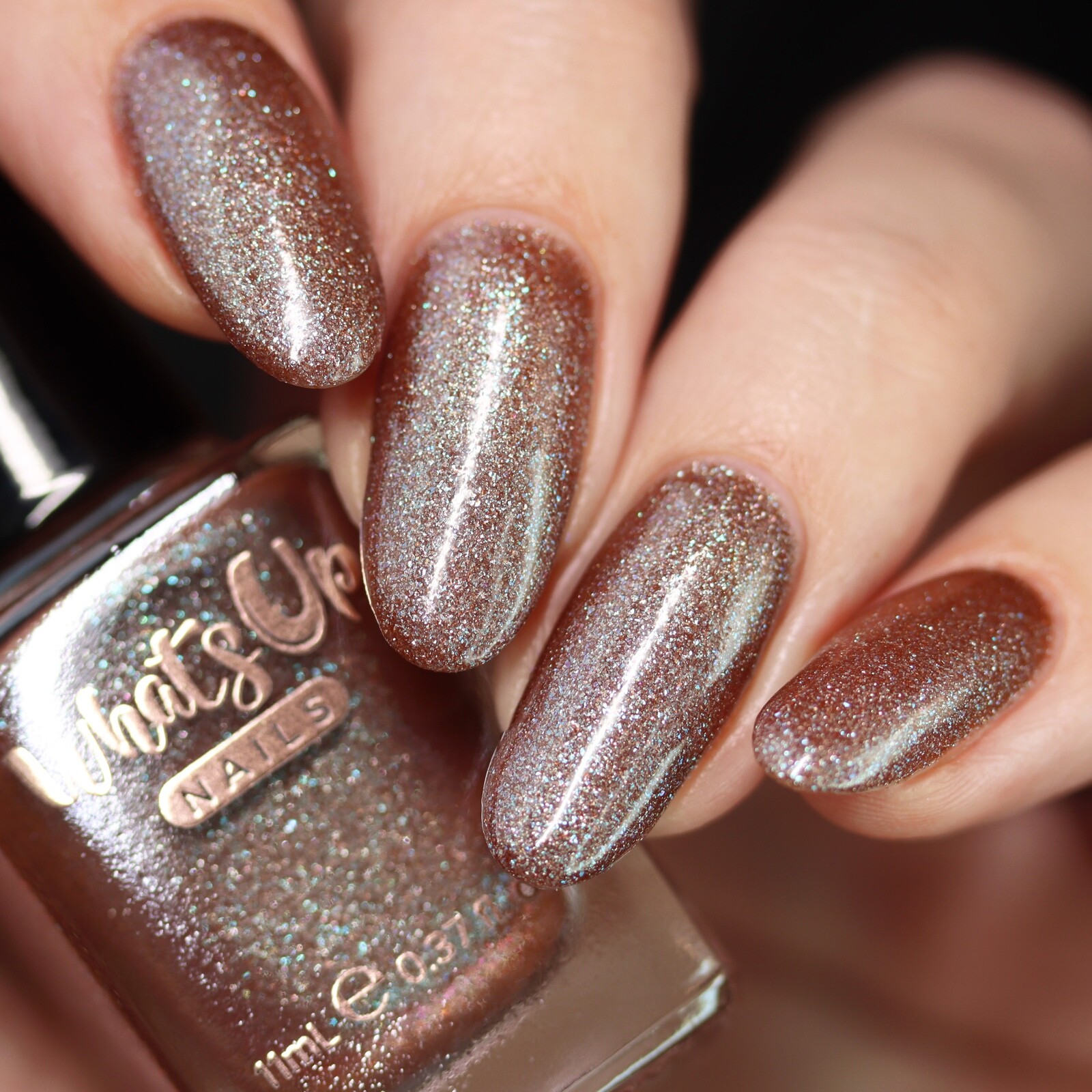 Earthlike Nail Polish (Brown Base Green/Purple Duochrome Shimmer) for Nail Art