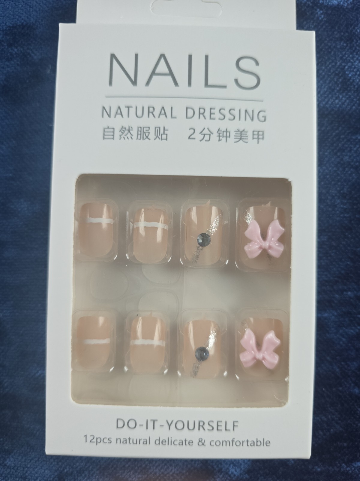 Nails Natural Dressing Press On Nails Lot of 6 Packs Pink French Tip Coquette Se