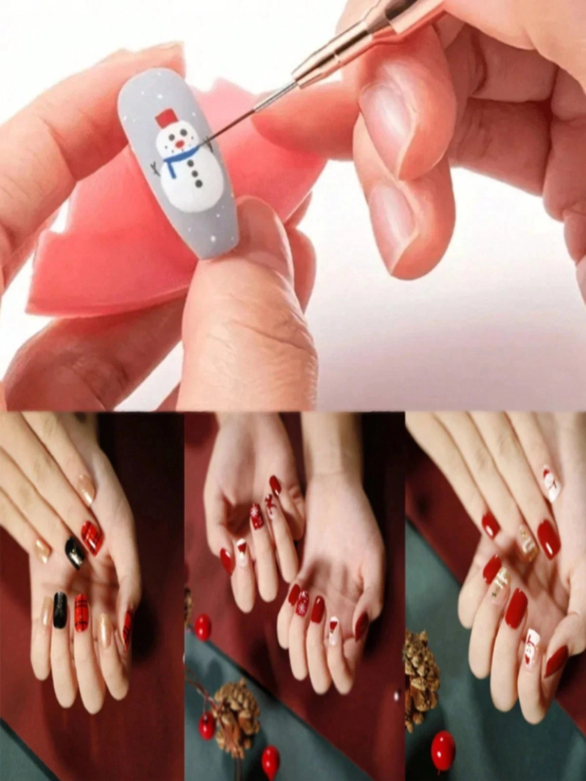 10 Pcs Nail Art Brushes Nail Dotting Tool Nail Art Tools 2 in1 Nail Art Tool Set