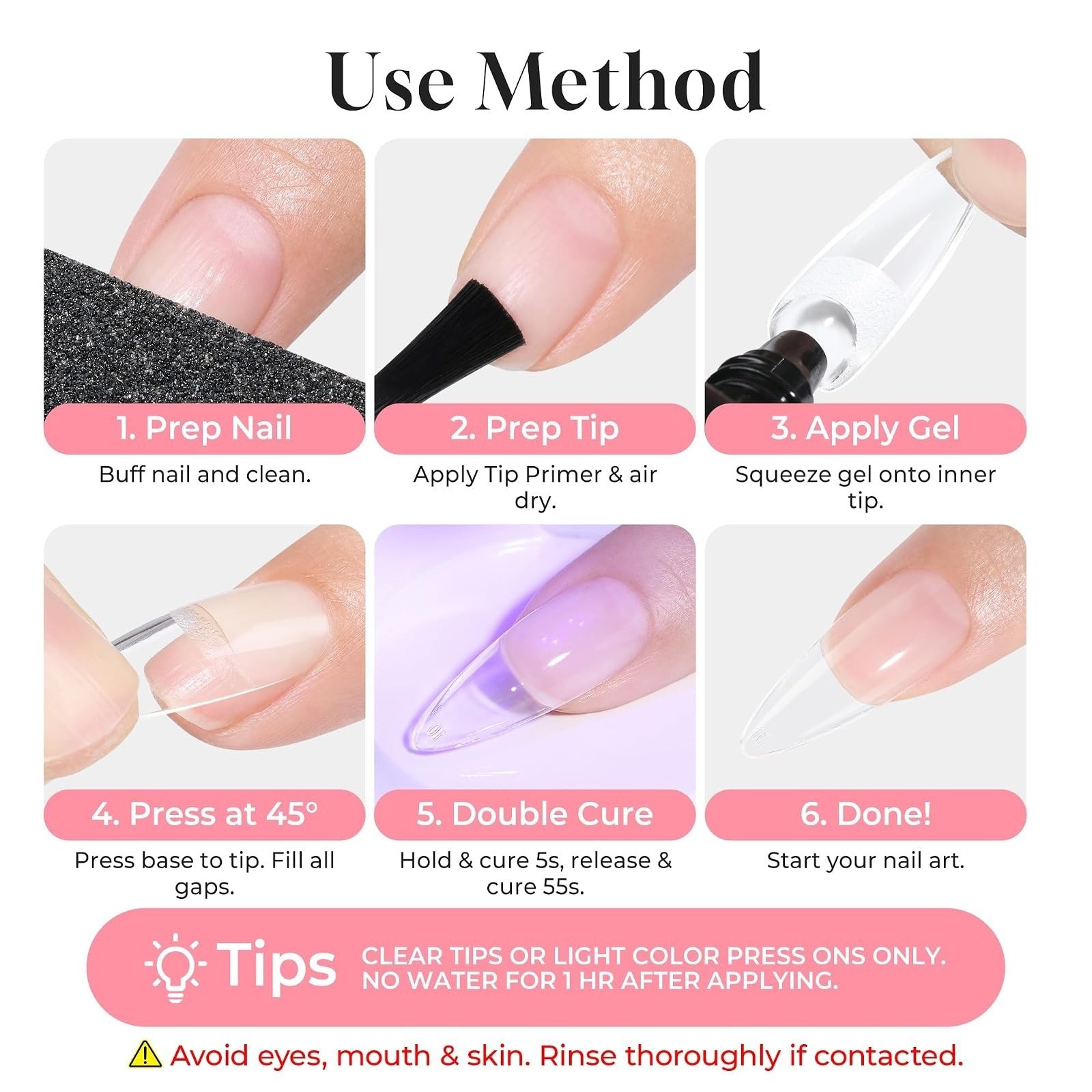 UNA GELLA Solid Nail Glue – Super Strong for Press-On Nails 15g