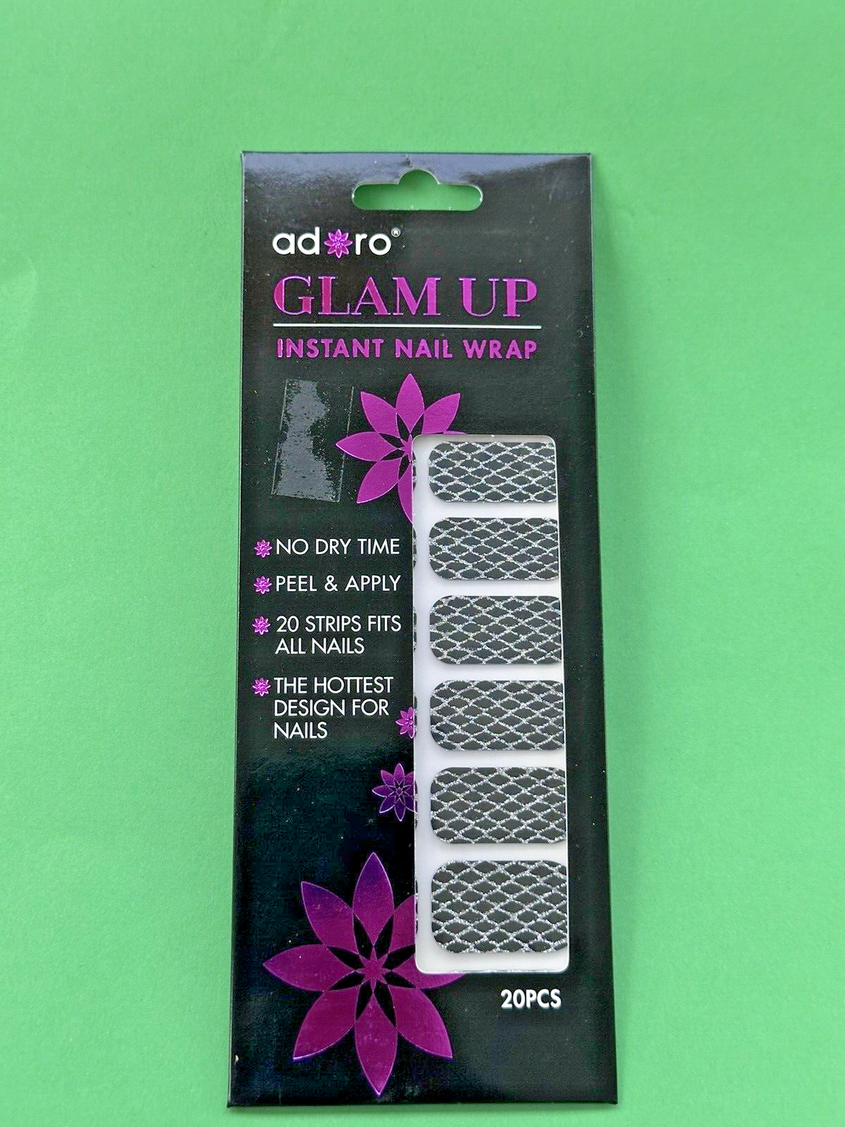 20 Strips In a Pack Instant Nail Wrap, Peel and Apply, Hottest design Brand New.