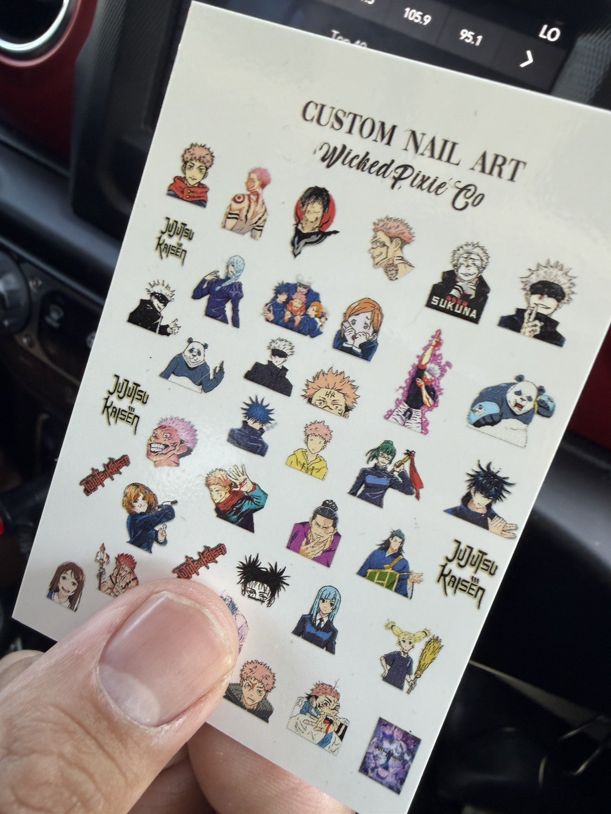 Jujutsu Kaisen Anime Nail Art Decor Cute Accessories for Nails
