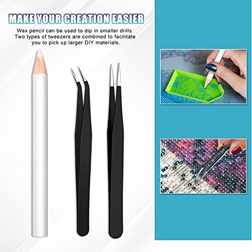 Maitys 22 Pieces Wax Rhinestone Picker Pencil Wax Pencil Set for Rhinestones