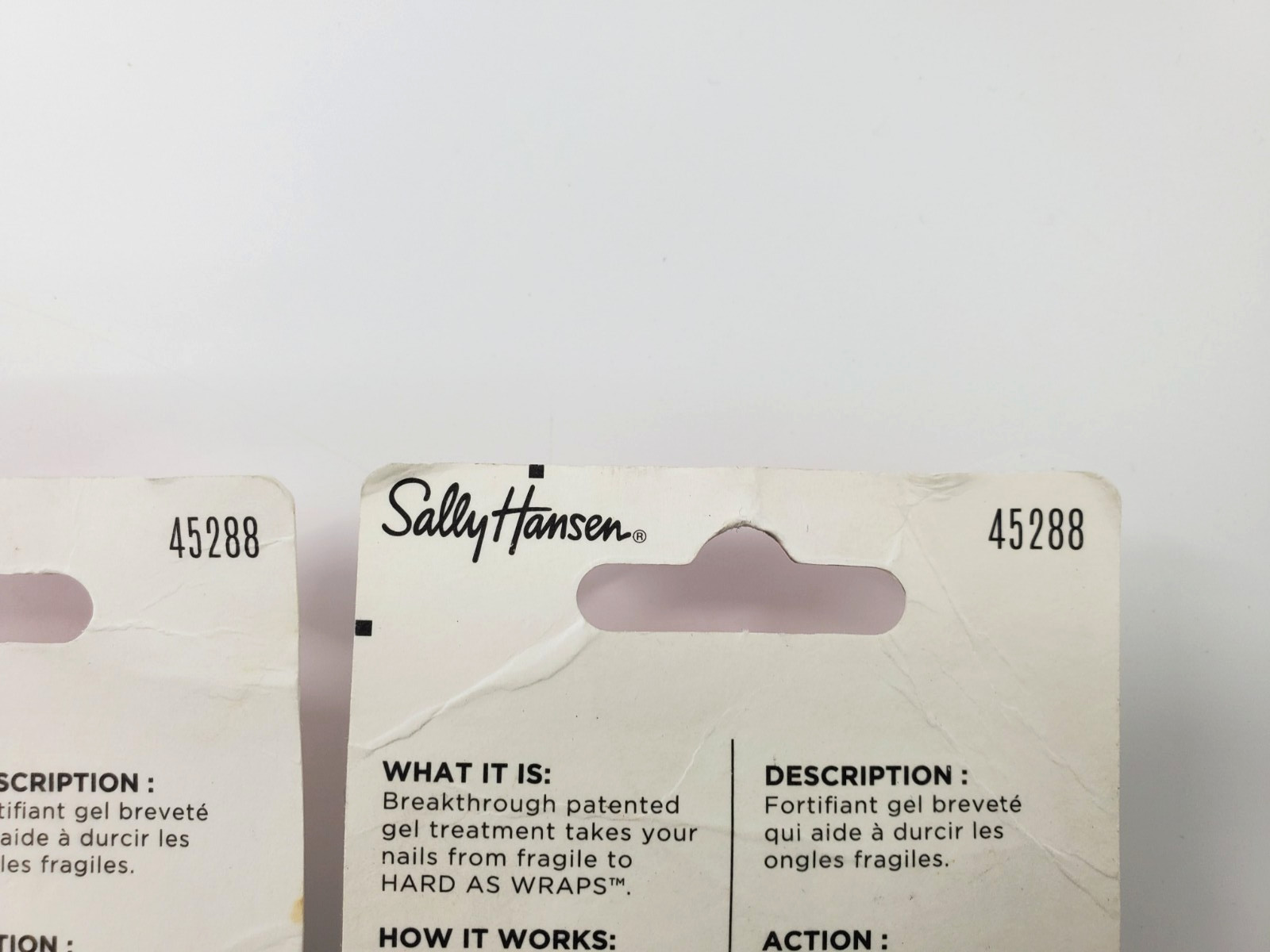 2X Sally Hansen Hard As Nails Wraps Acrylic Gel Hardens Seals 45288 New