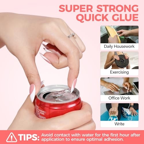 Super Strong Gel Nail Glue for Press On A-No Lamp Needed Gel Nail Glue 5ml