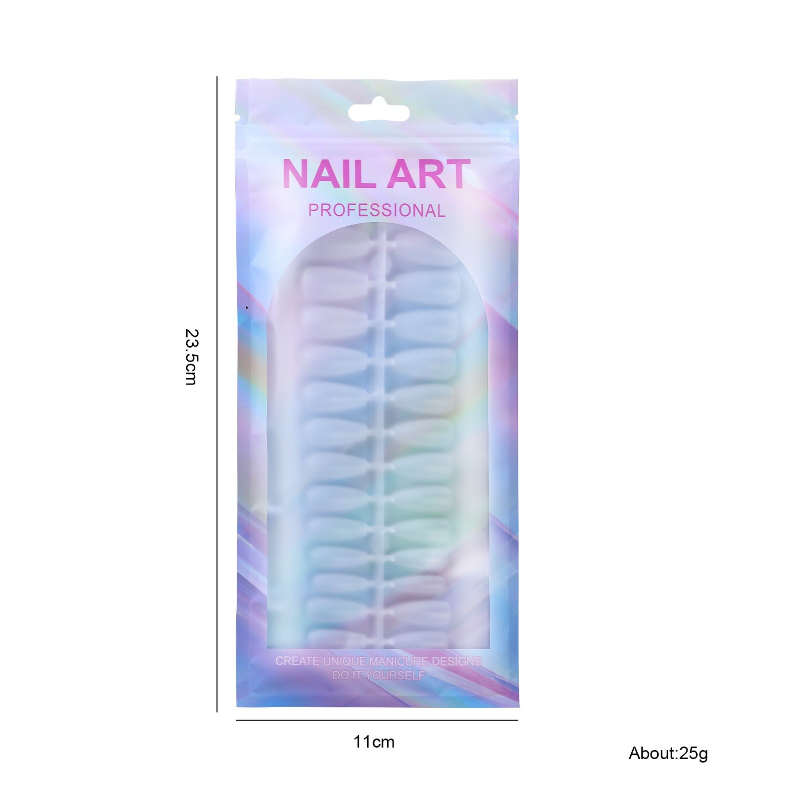 150Pcs Ballerina Coffin Square Matte Nail Art Tips Full Cover False Nails 15Size