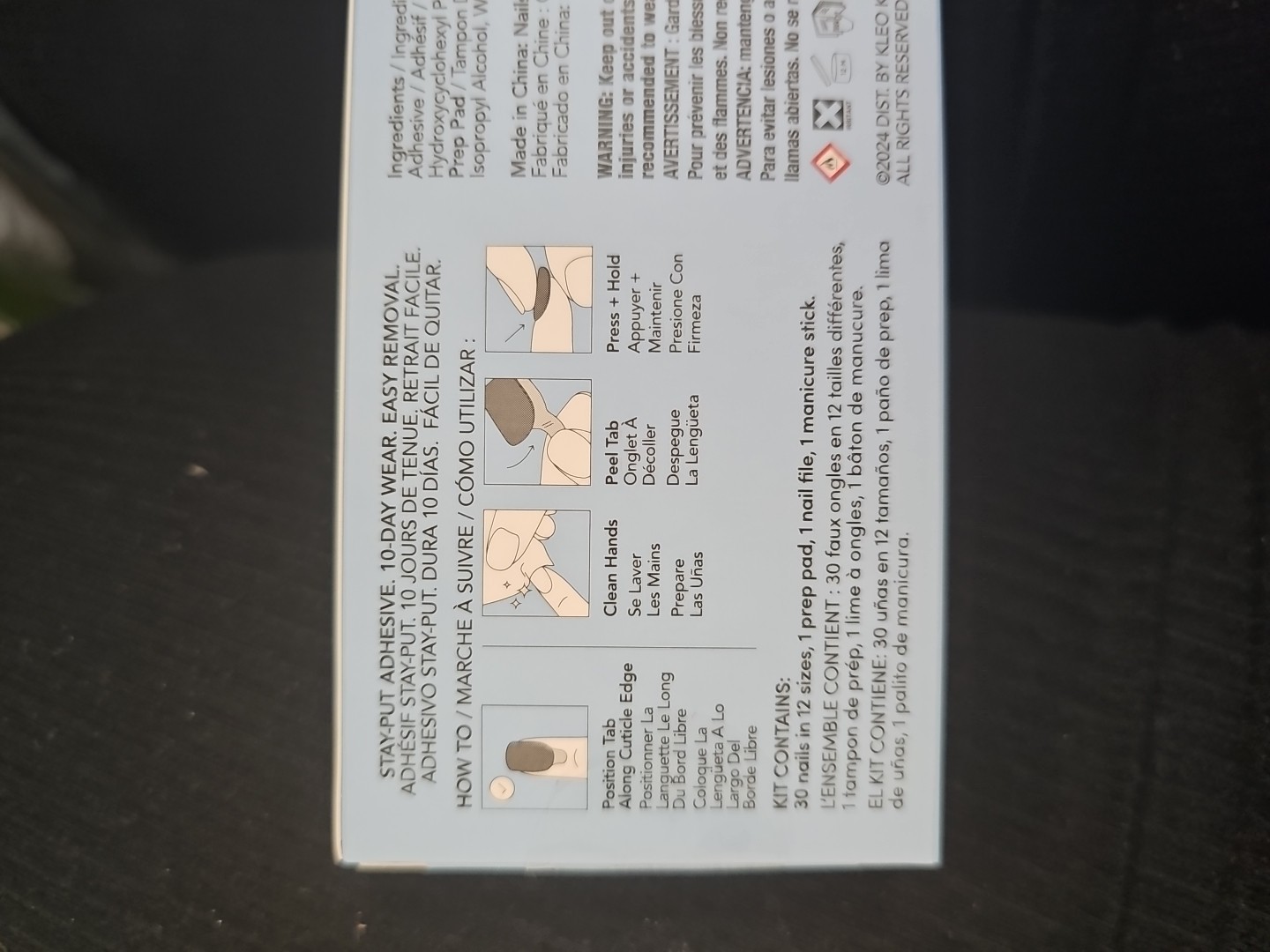 Mod Noir Kleo Kolor Press On Gel Nails New