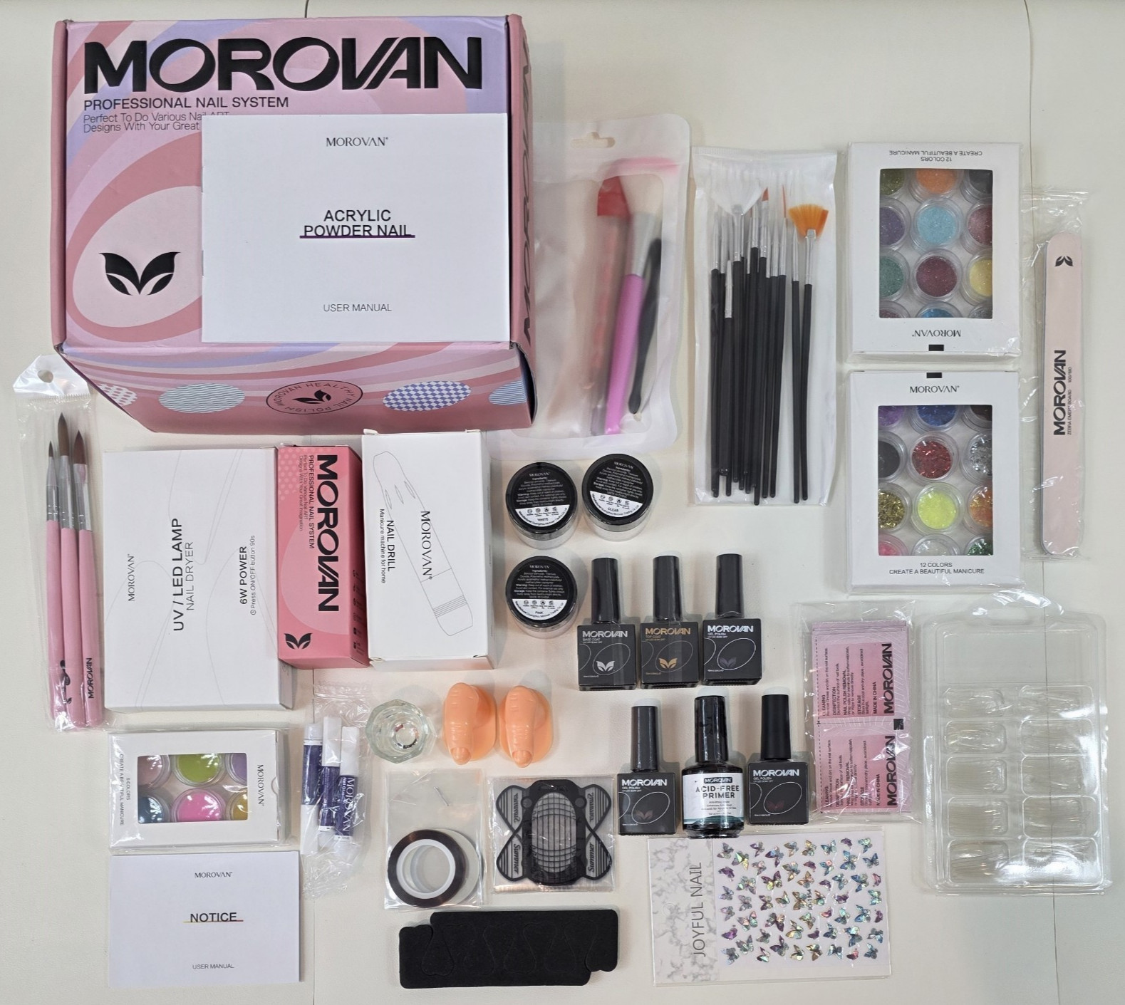 Morovan Acrylic Nail Kit with Everything Beginners Professional Nail Kit #L19