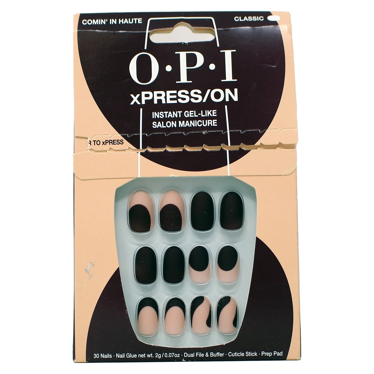 OPI xPress/ON Press On Nails, Instant Gel-Like Salon Manicure “Comin’ In Haute”