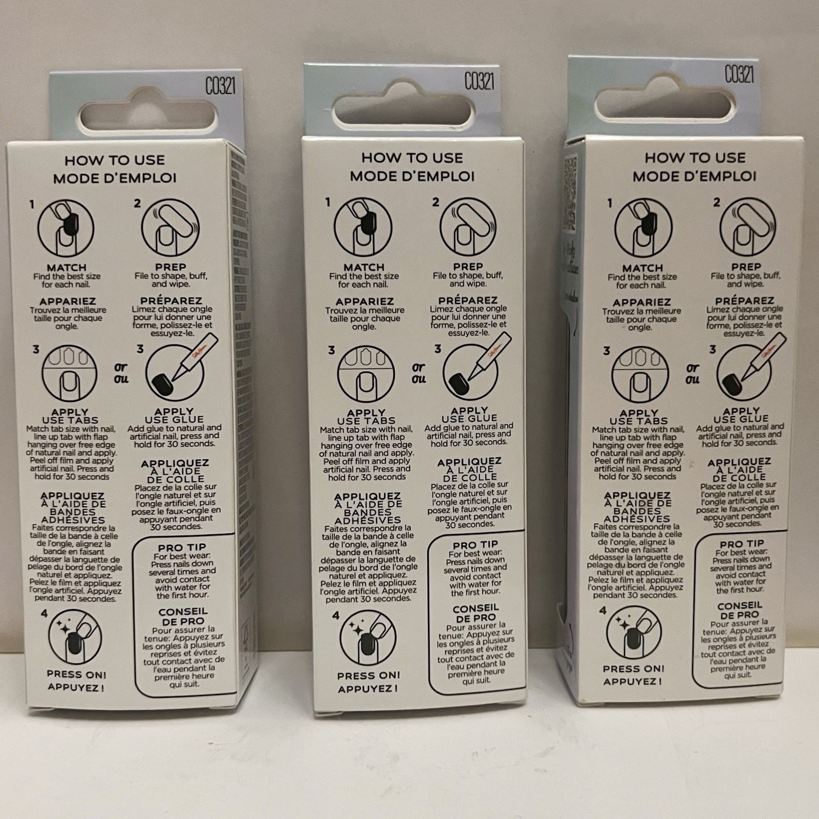 Sally Hansen Salon Effects Perfect Press On Nails Hyp-nautical CO321 Lot Of 3