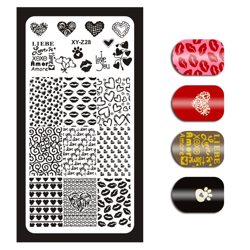 Jelly Silicone Nail Stamper Scraper Set Nail Templates Stamp For Stamping Polish