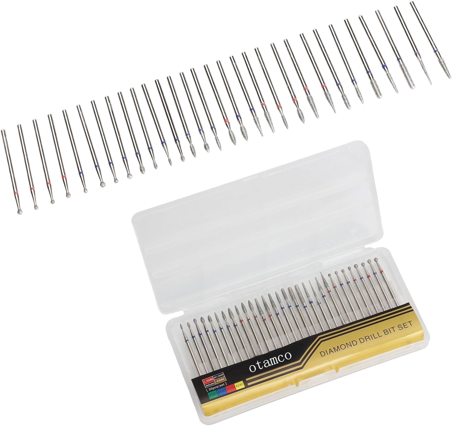 Profal Safety Diond Nail Drill Bit Set, 3/32 inch Carbide Cuticle