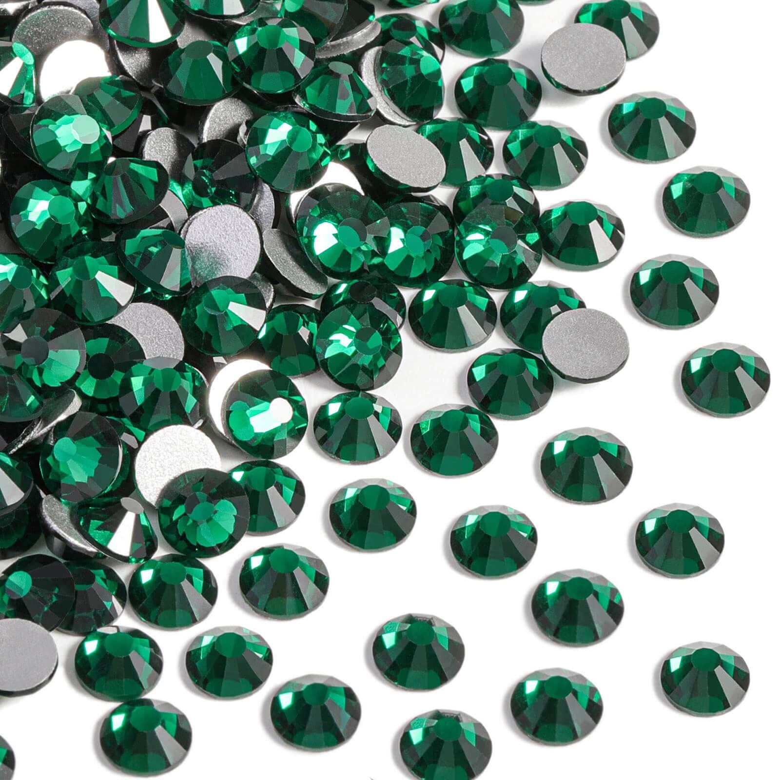 288 720 1440pcs Emerald Nail Art Rhinestones Flatback Glitter 3D Tips Decoration