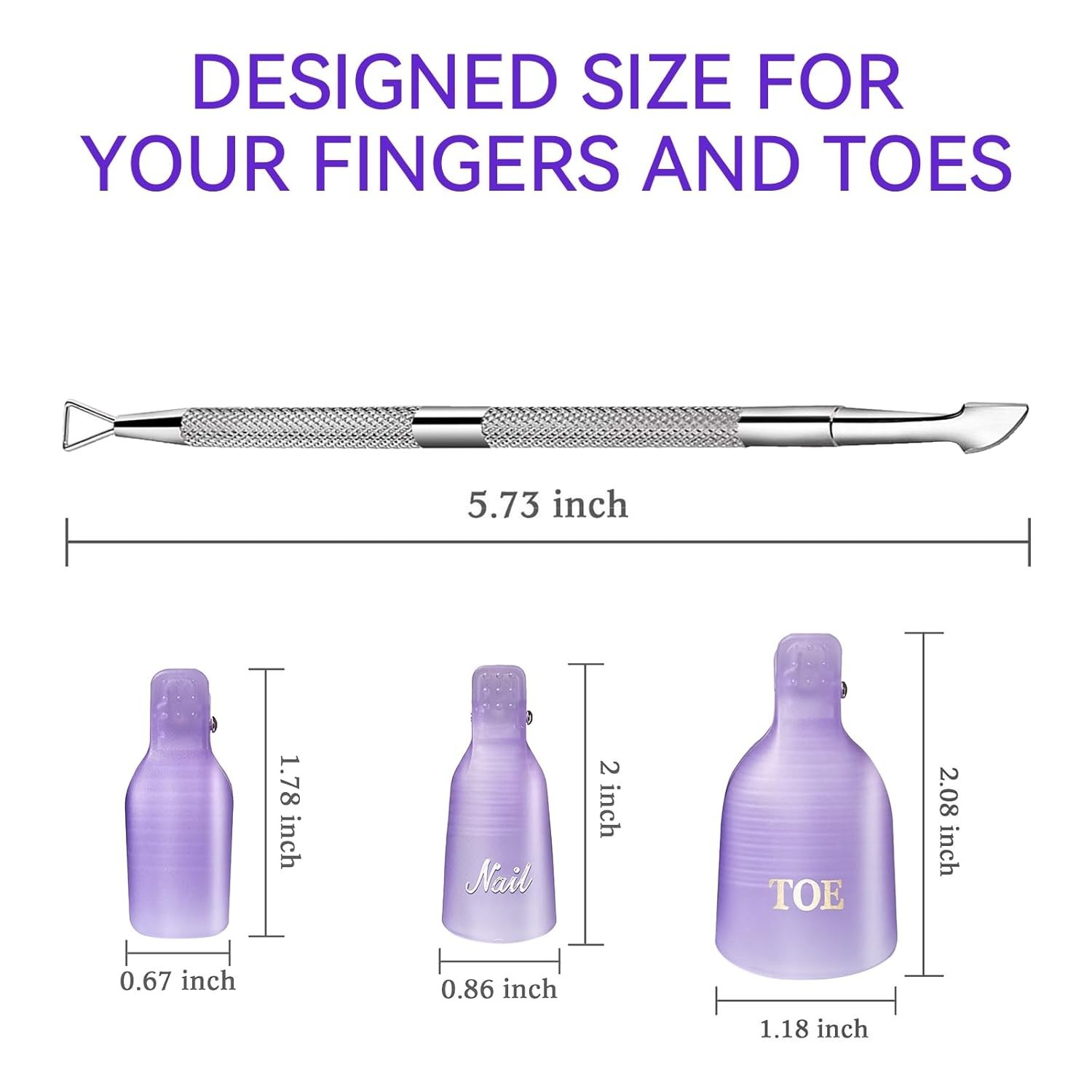 Nail Polish Remover Clips Kit, 20PCS Reusable Nail Soak Off Clips for Fingers…