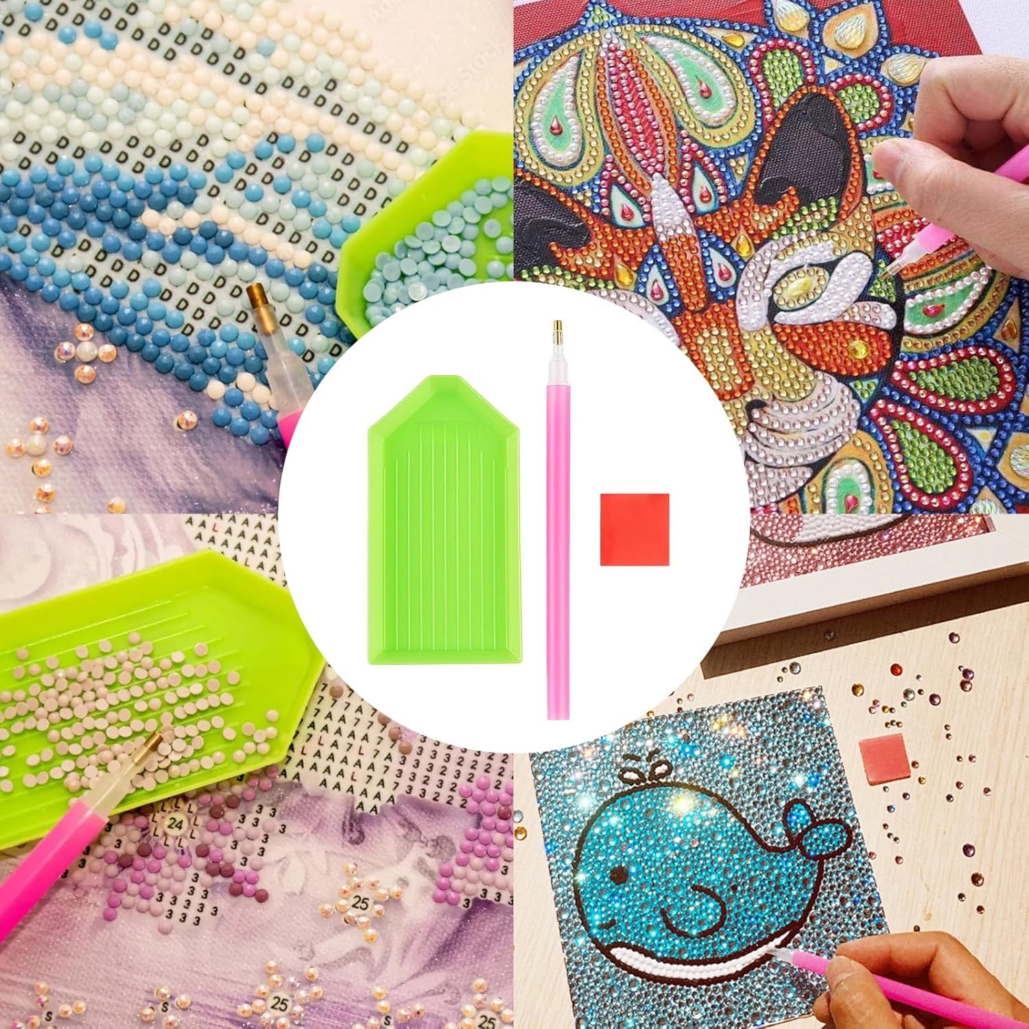 5D DIY Diamond Painting Accessory Kit 18pcs Pictures Kit Nail Painting Craft Art