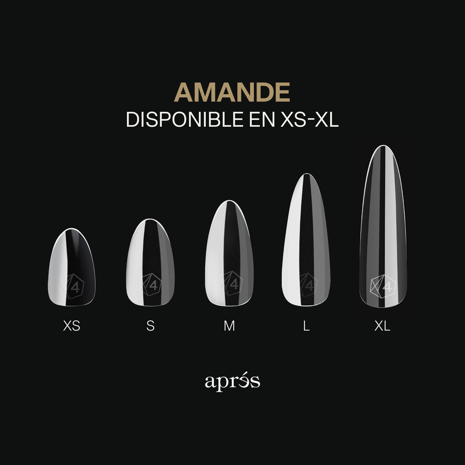 Apres -X® Almond of Nail Tips | 280 -X Tips, Soft Tips, 14 Sizes 00-9 | Half-…