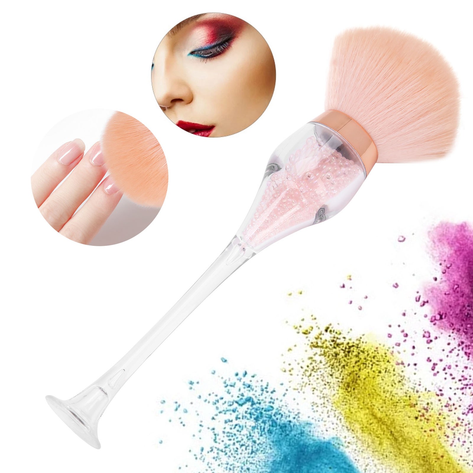 Loose Powder Brush Large Fluffy For Beauty And Makeup Professionals 14.5cm