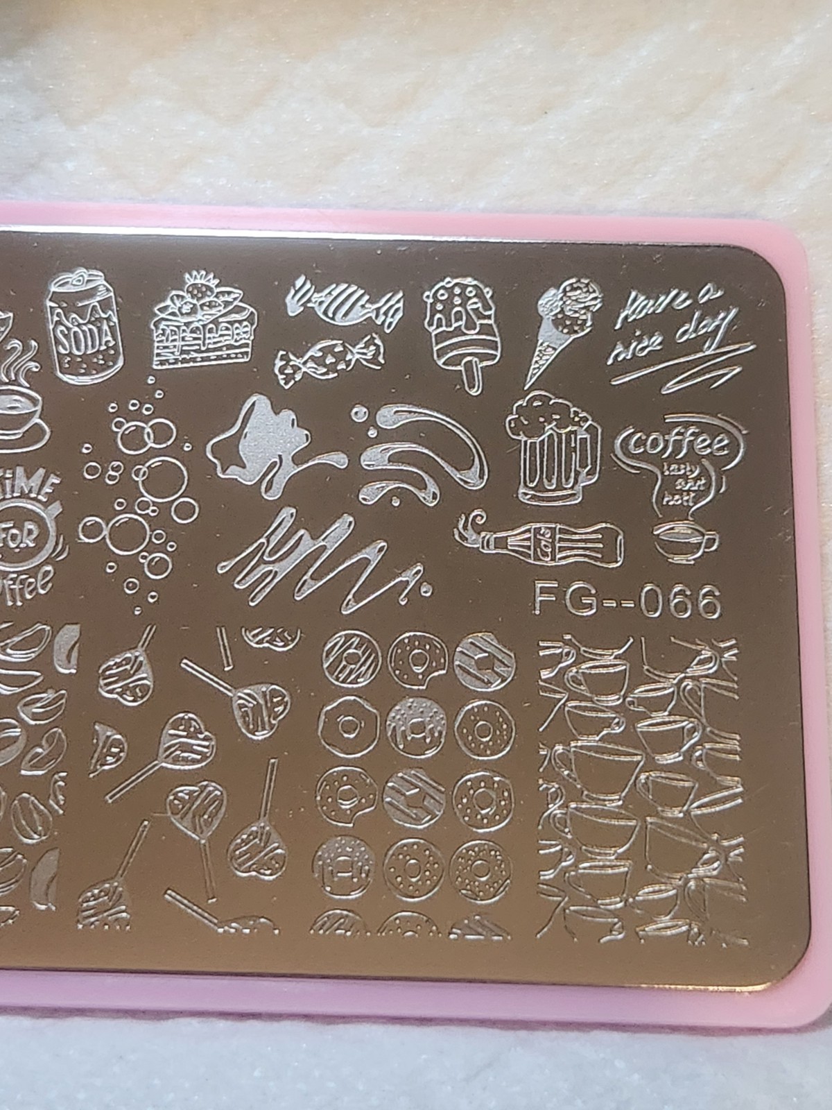 Yummy Junk Food Nail Stamping Plate (FG-066) Munchies