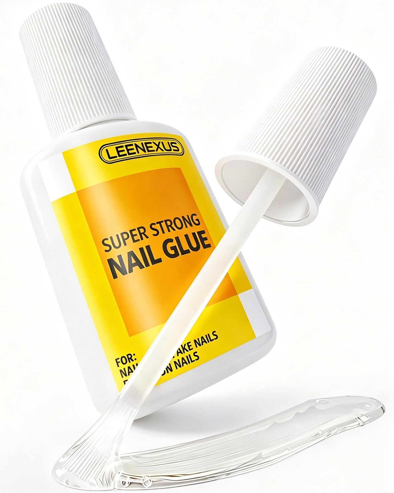 Super Strong Brush On Nail Glue,【Advanced Resin Formula with Deep Micro-Ancho…