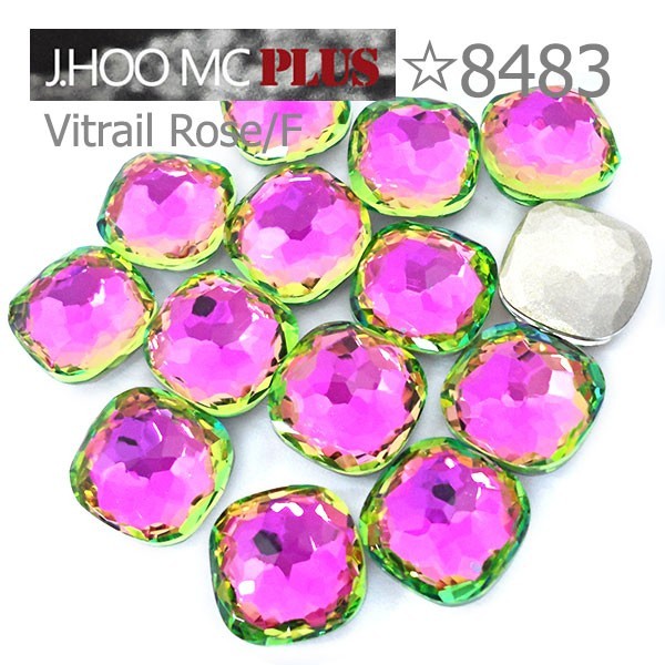 J.HOO Crystal 8483 Cushion V-Cut Fancy Rhinestones 8mm Nail Art (6pcs)