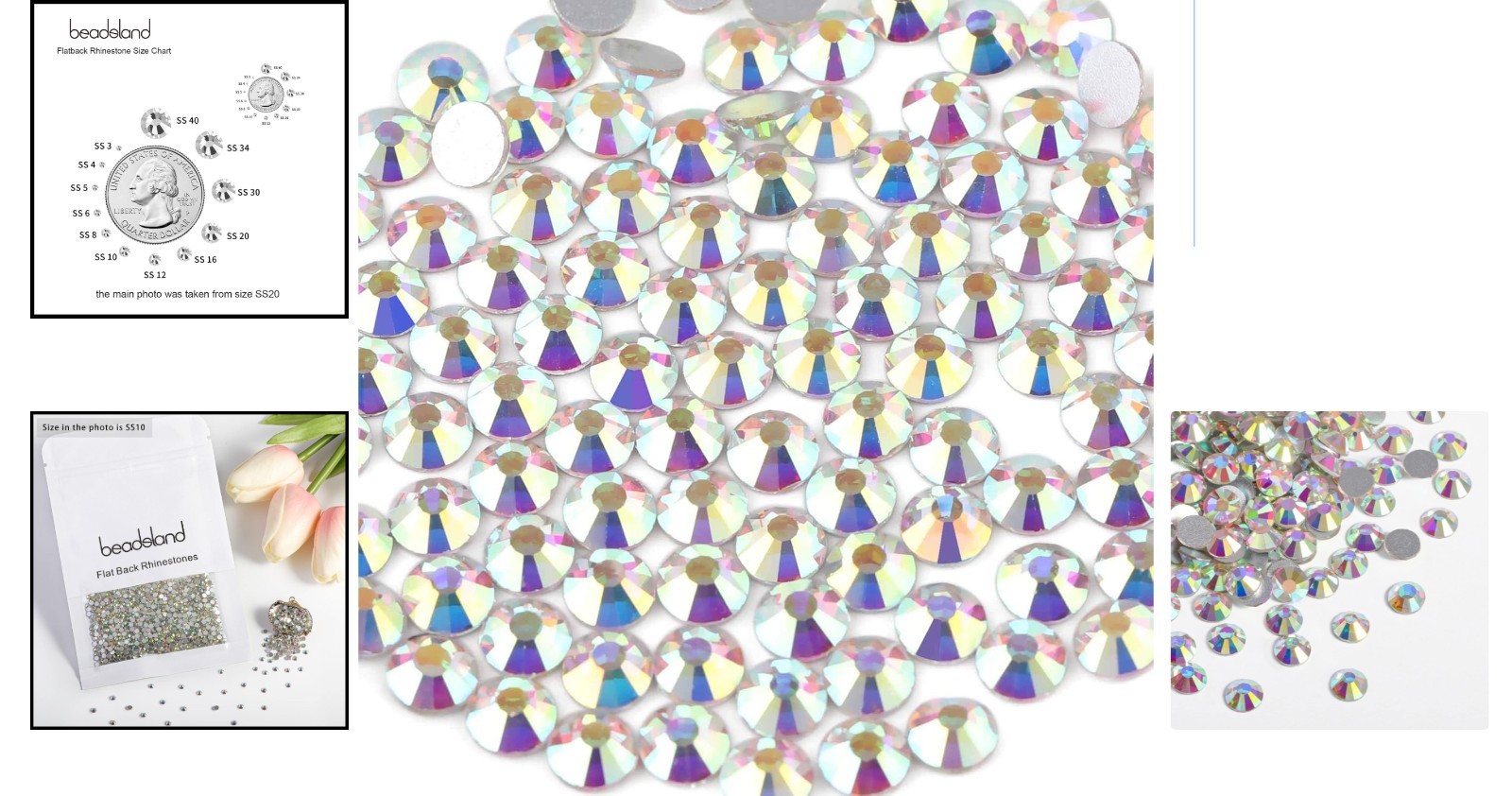 Versatile 1440pcs SS10 Crystal Rhinestones – Ideal for Nail Art & Face Makeup