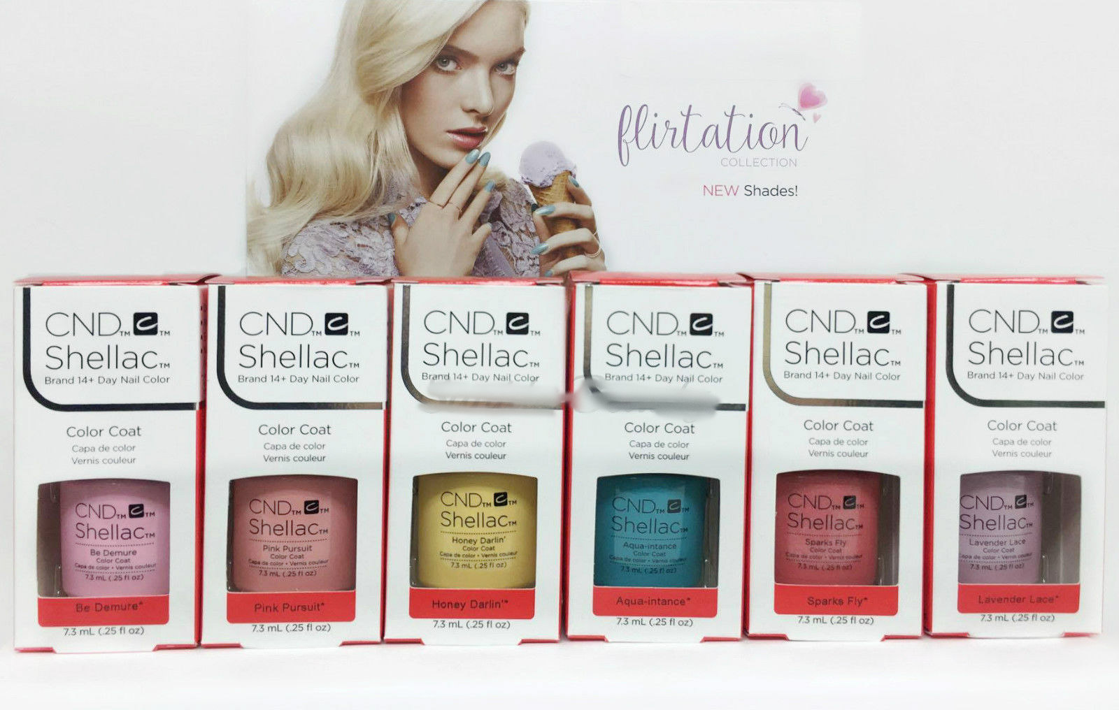 Cnd Shellac Gel Polish – FLIRTATION Collection 0.25oz/7.3ml – Pick Any Color