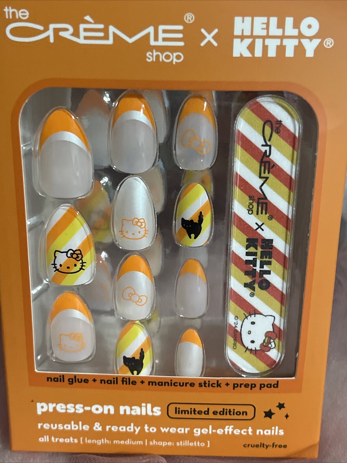 LIMITED Creme Shop Hello Kitty LE Halloween Press On Nails Reusable All Treats