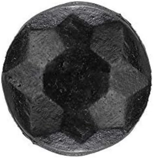 Round Iron Clavos Decorative Nails, 1x1in, Black Finish