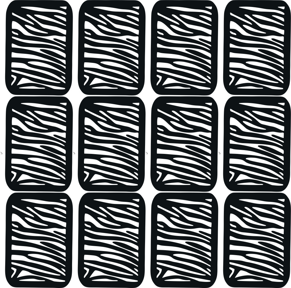 Zebra Nail Art Vinyl Stencil Sticker Manicure Hollow Animal Print