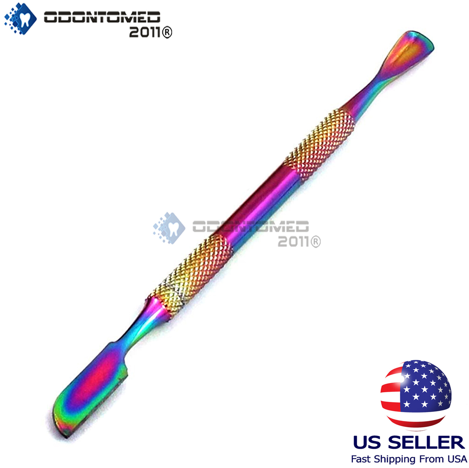 Nail Cuticle Pusher Gel Remover Stainless Steel Manicure Pedicure Rainbow-choose