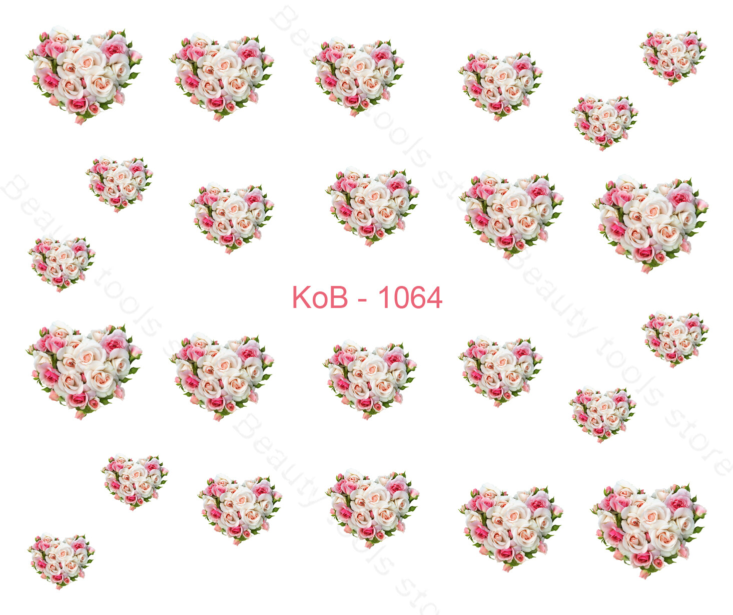 Nail Art Water Transfer Stickers Decal Pretty White Roses KoB-1064