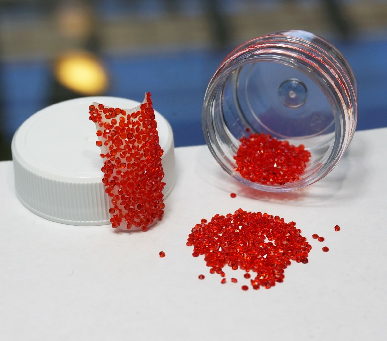 RED PREMIUM CRYSTALS FOR NAILS 1000 Pixie Crystals Nail Art Small Gift For Women