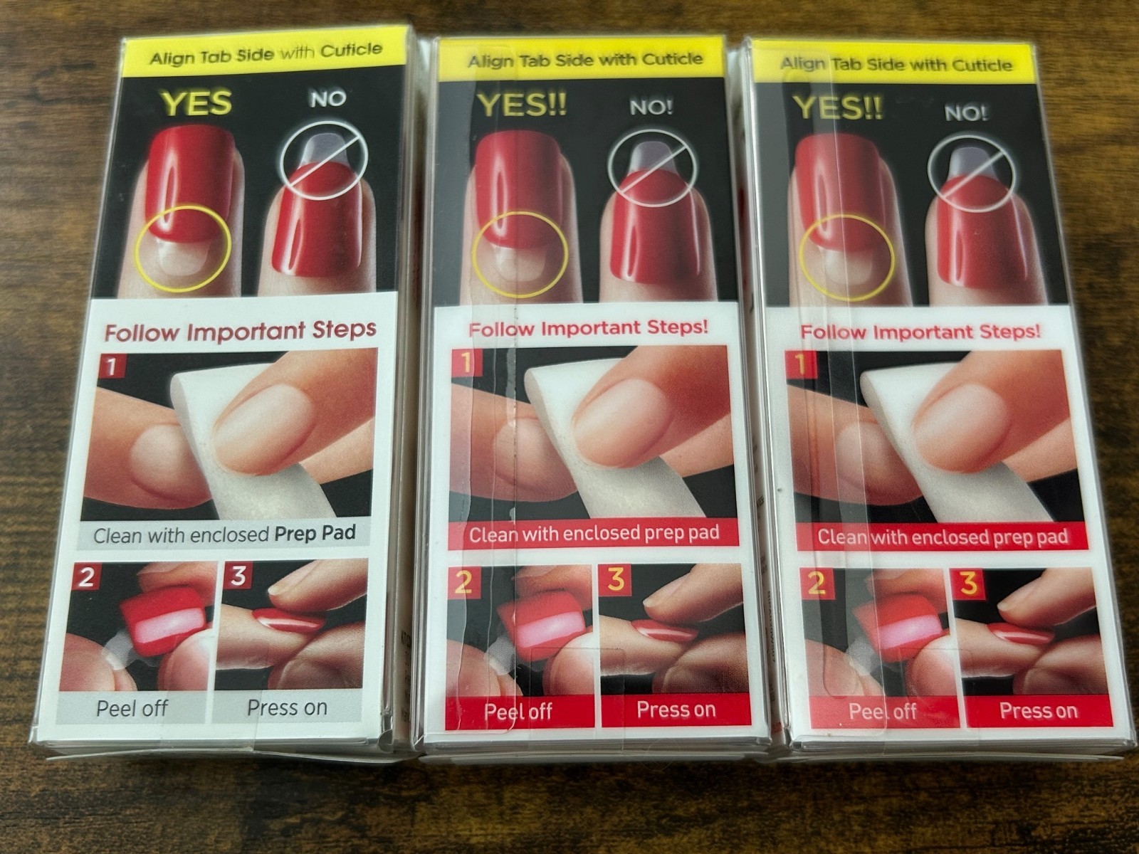 Kiss Nails Impress Press On Manicure Gel Red Silver Blue Sparkle Christmas 3PK