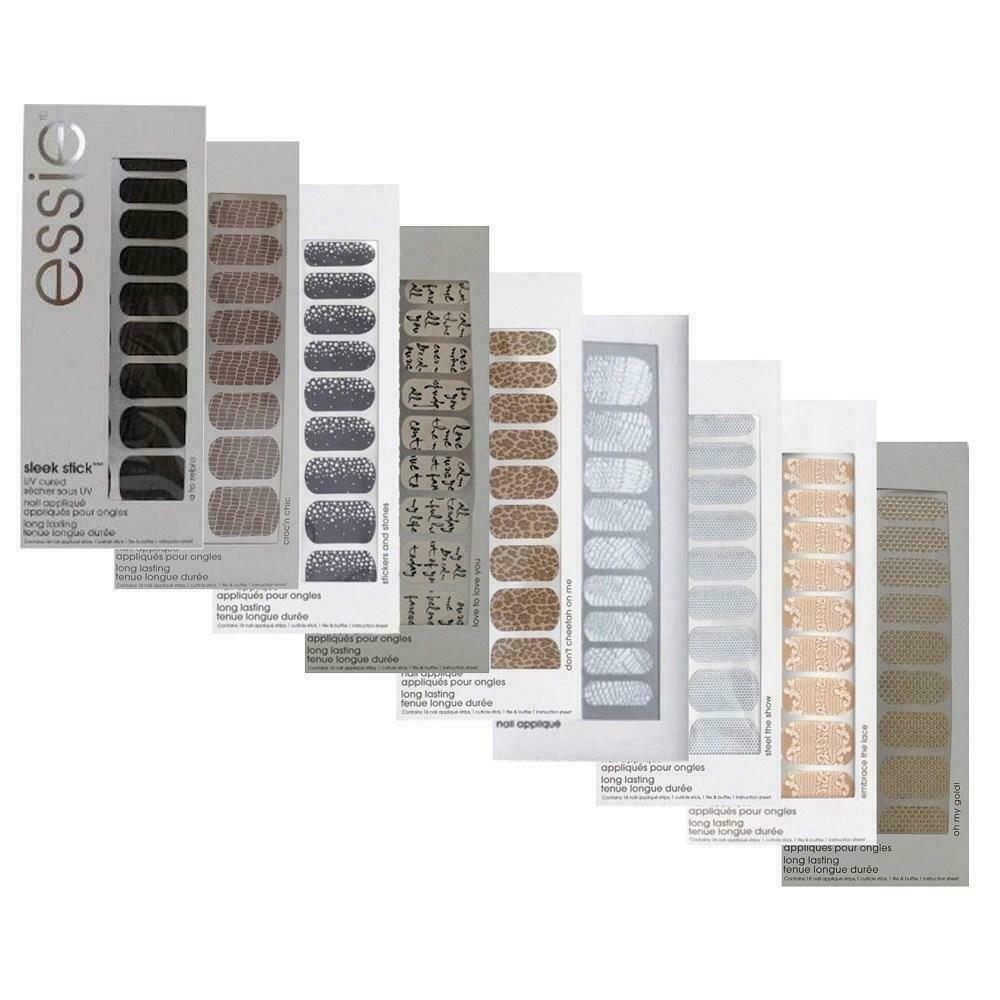 10 x Essie Sleek Stick Nail Applique Strips See Colors/Pattens in Description
