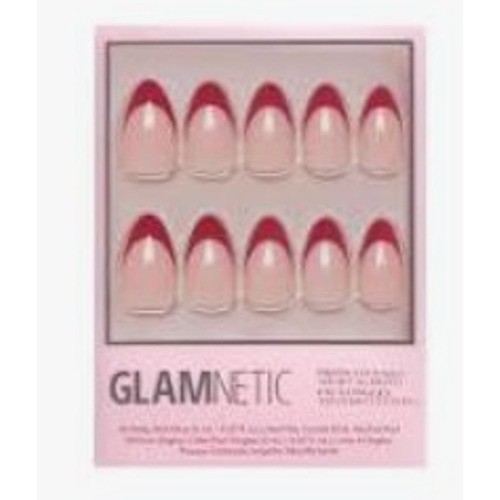Glamnetic Rose Garden Press-On Nails Short Round Red French Tip- New in Box