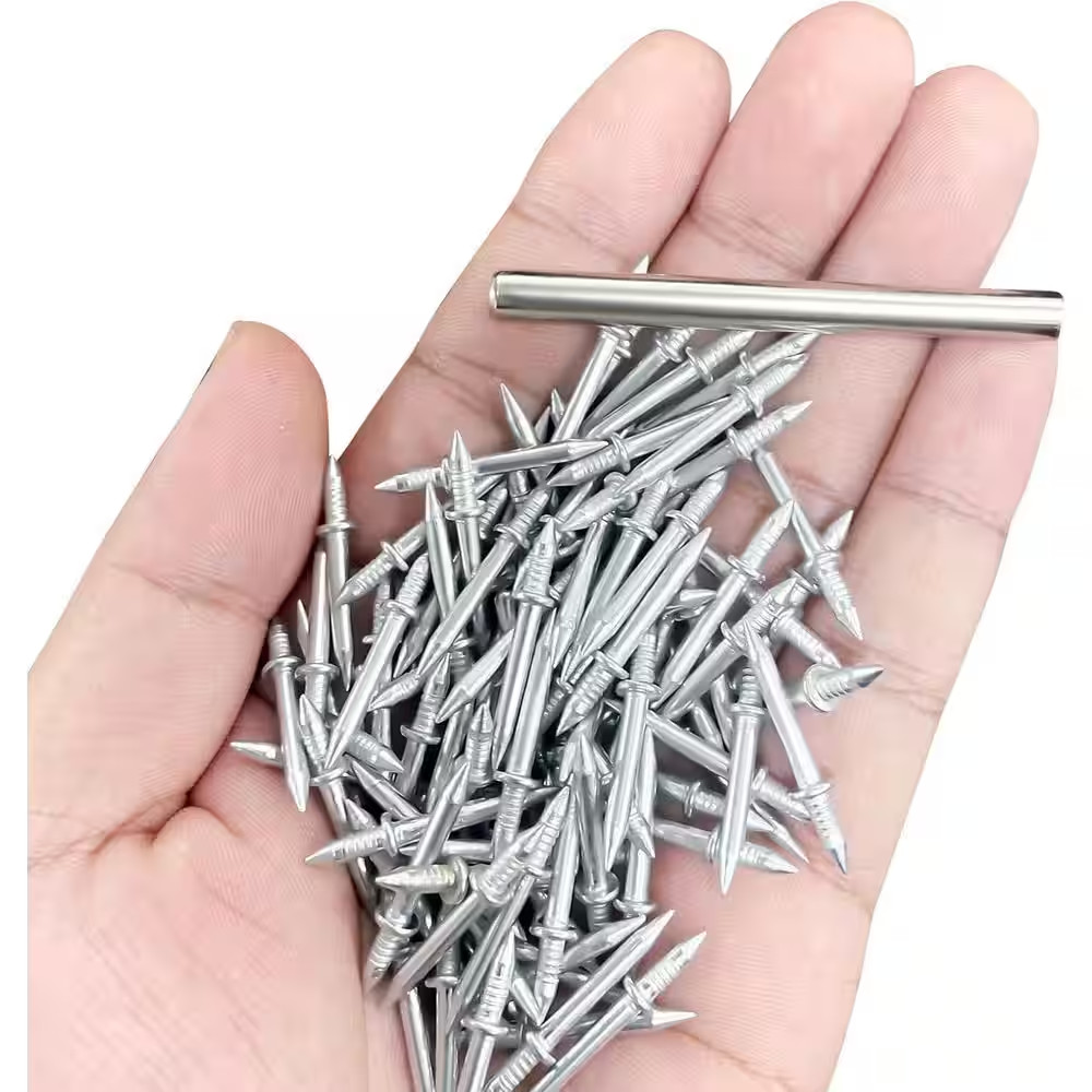 Galvanized Steel Seamless Double-Head Skirting Invisible Nails and Screws (200-P